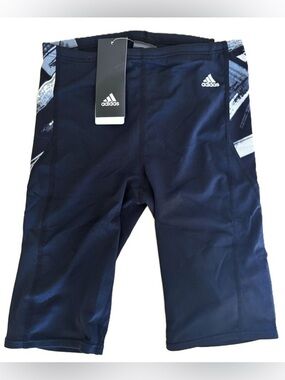 Men's adidas CT Print Black Gray Infinitex Jammer Size 28 Swimwear NWT